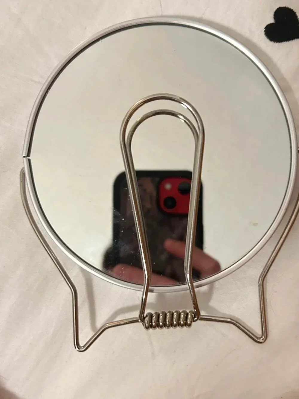 Small Double Sided Circular Mirror